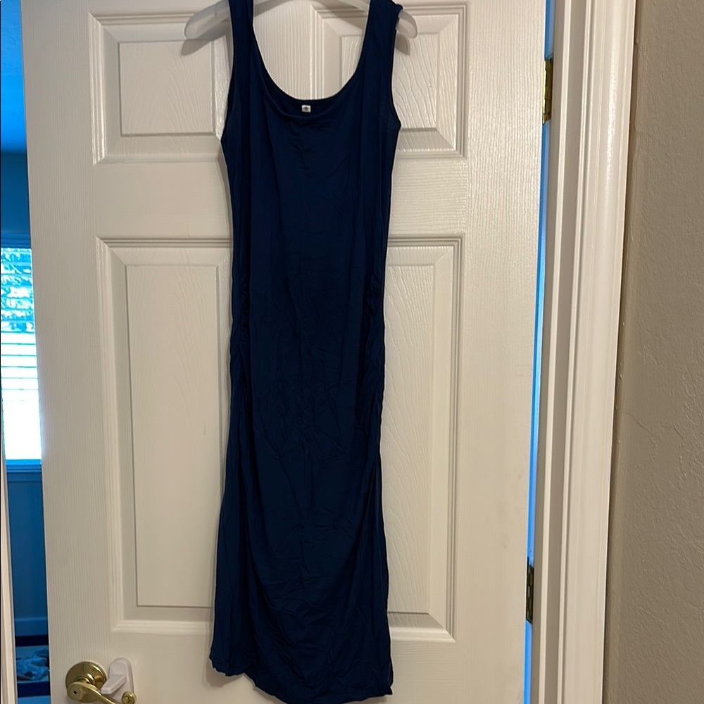 Maternity Blue Sleeveless Dress